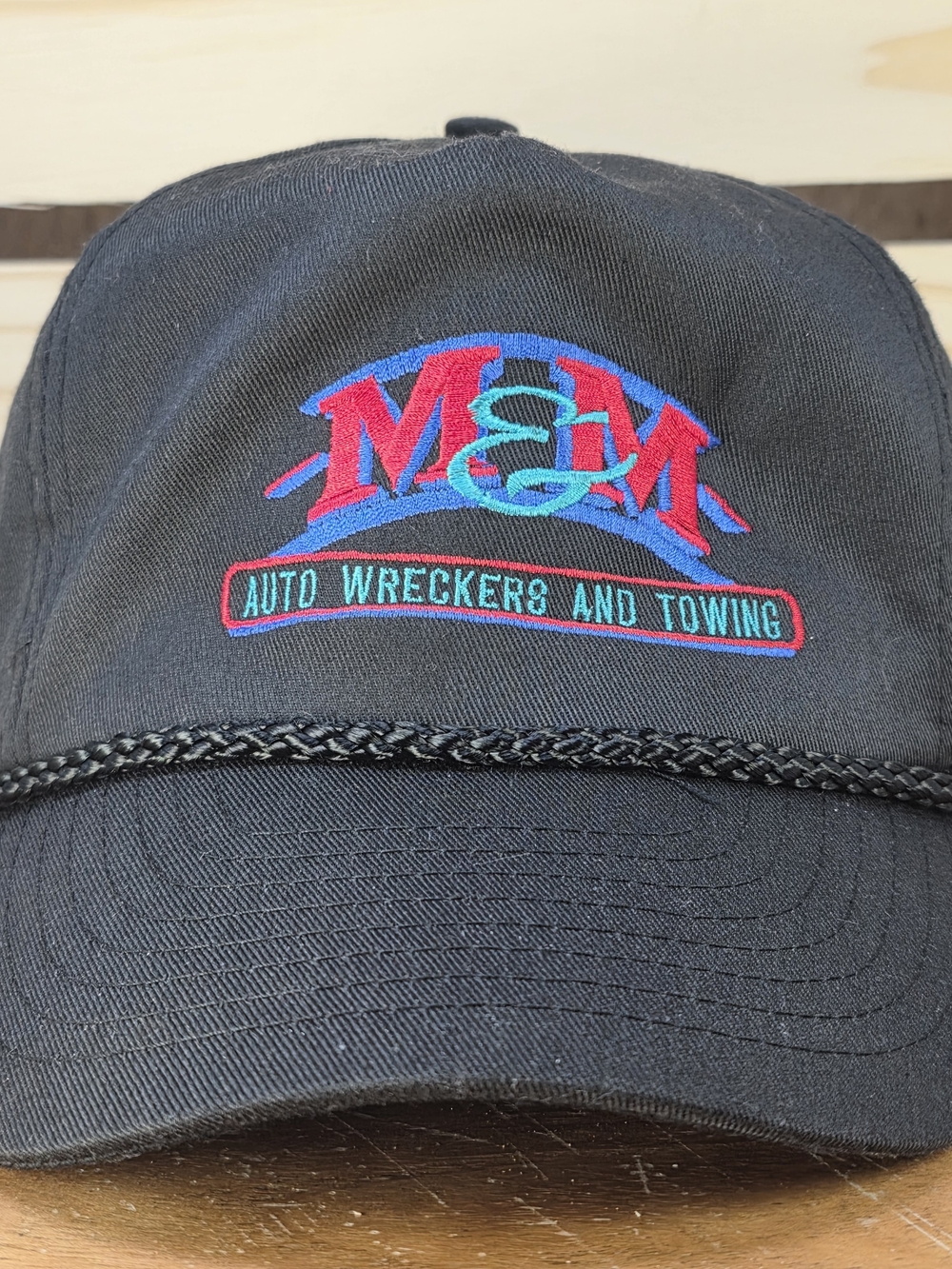 Black Embroidered Auto Wreckers & Towing Hat
